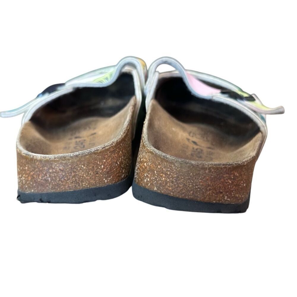 Birkenstock Floral Mary Jane Mules in Pink, Green, Yellow - Picture 4 of 10